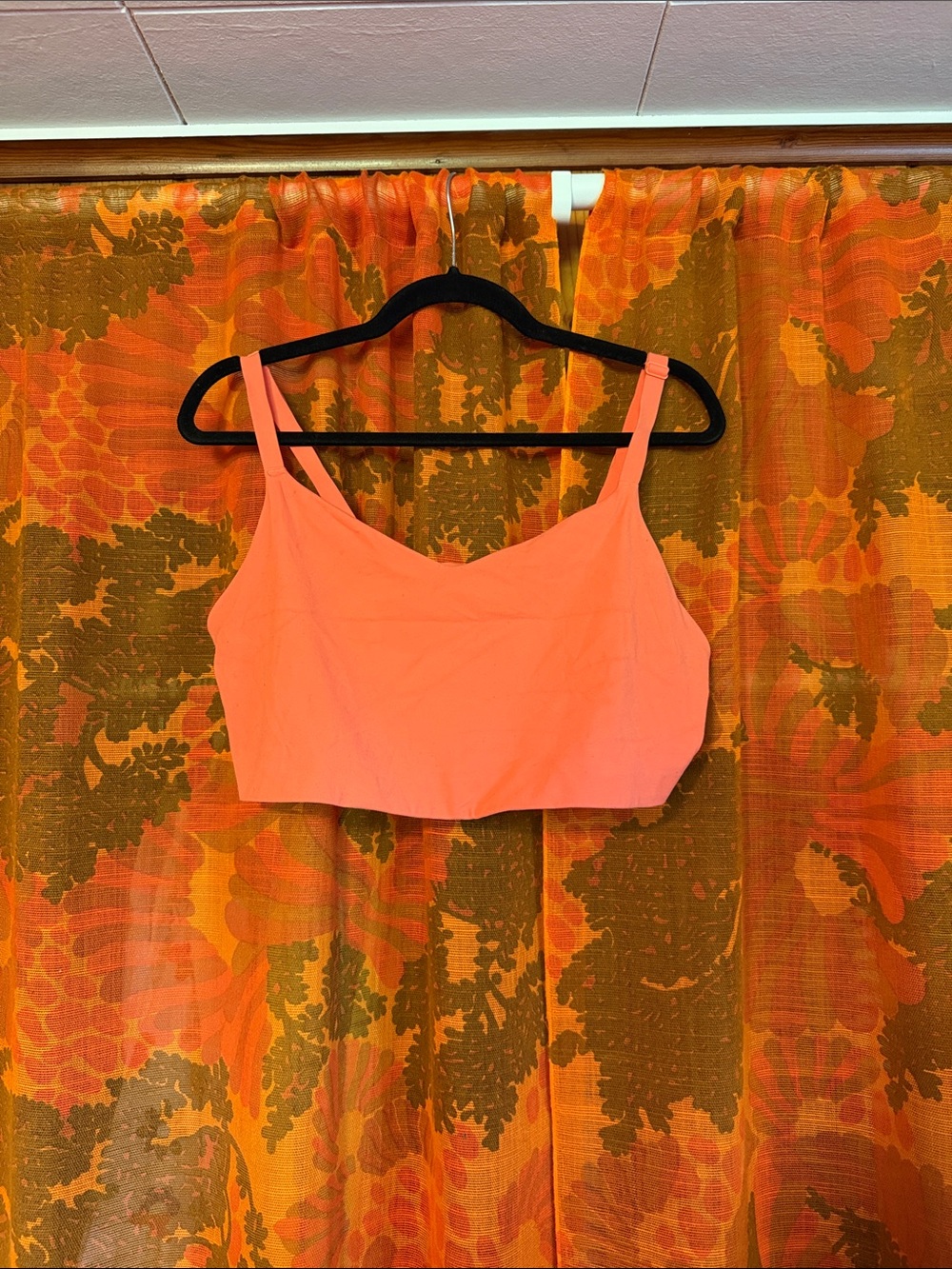 Athleta x Alicia Keys Coral Orange Sports Bra